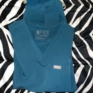 Figs Scrubs Caribbean Blue